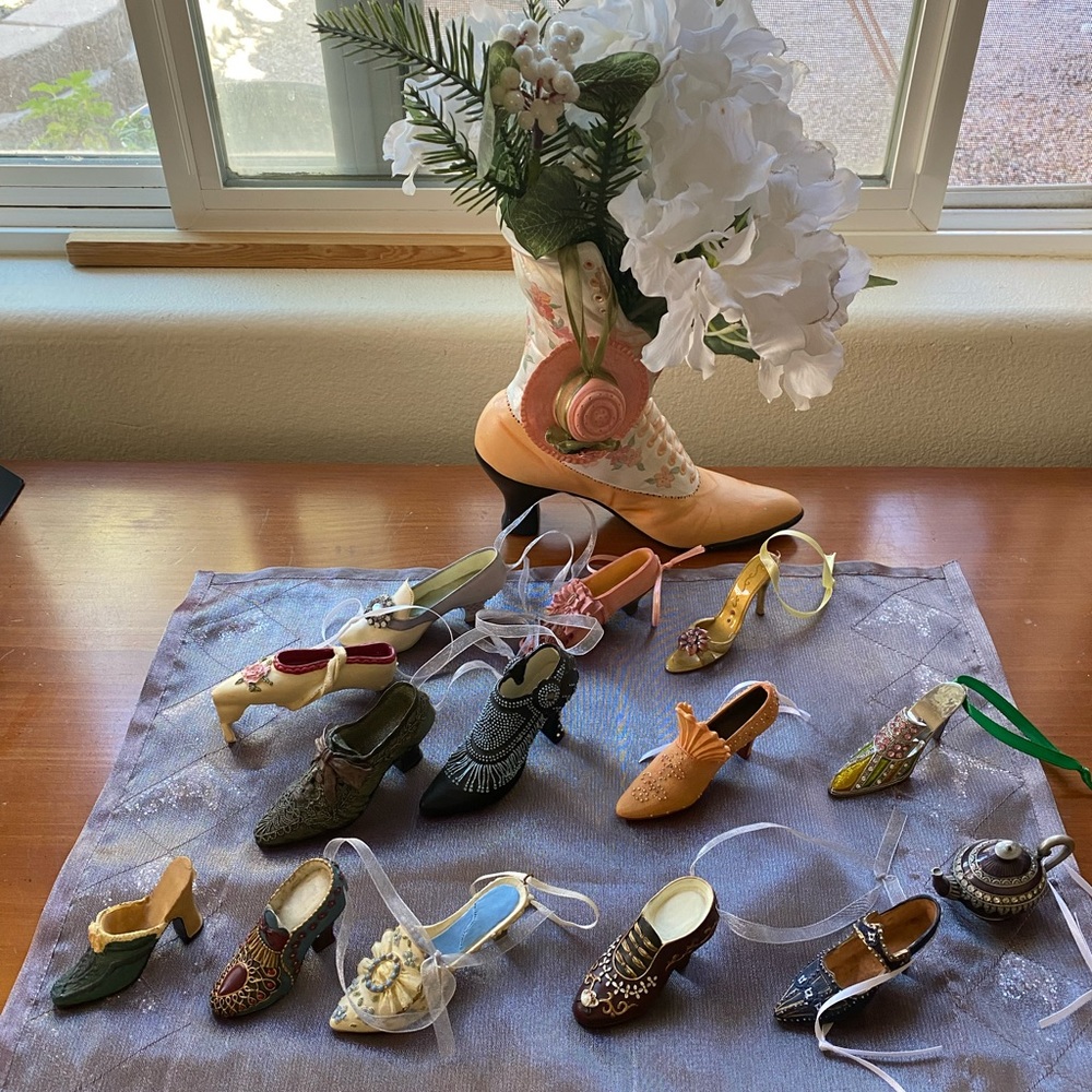 Vintage shoe ornament collection